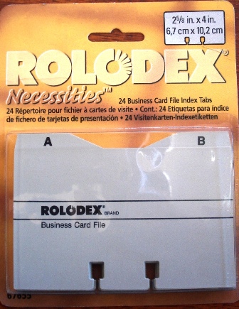 Rolodex SOP67655 A-Z Index Set 67mm x 102mm